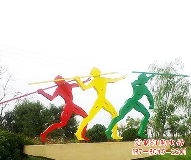 宁夏不锈钢彩色标枪雕塑精美而富有意义