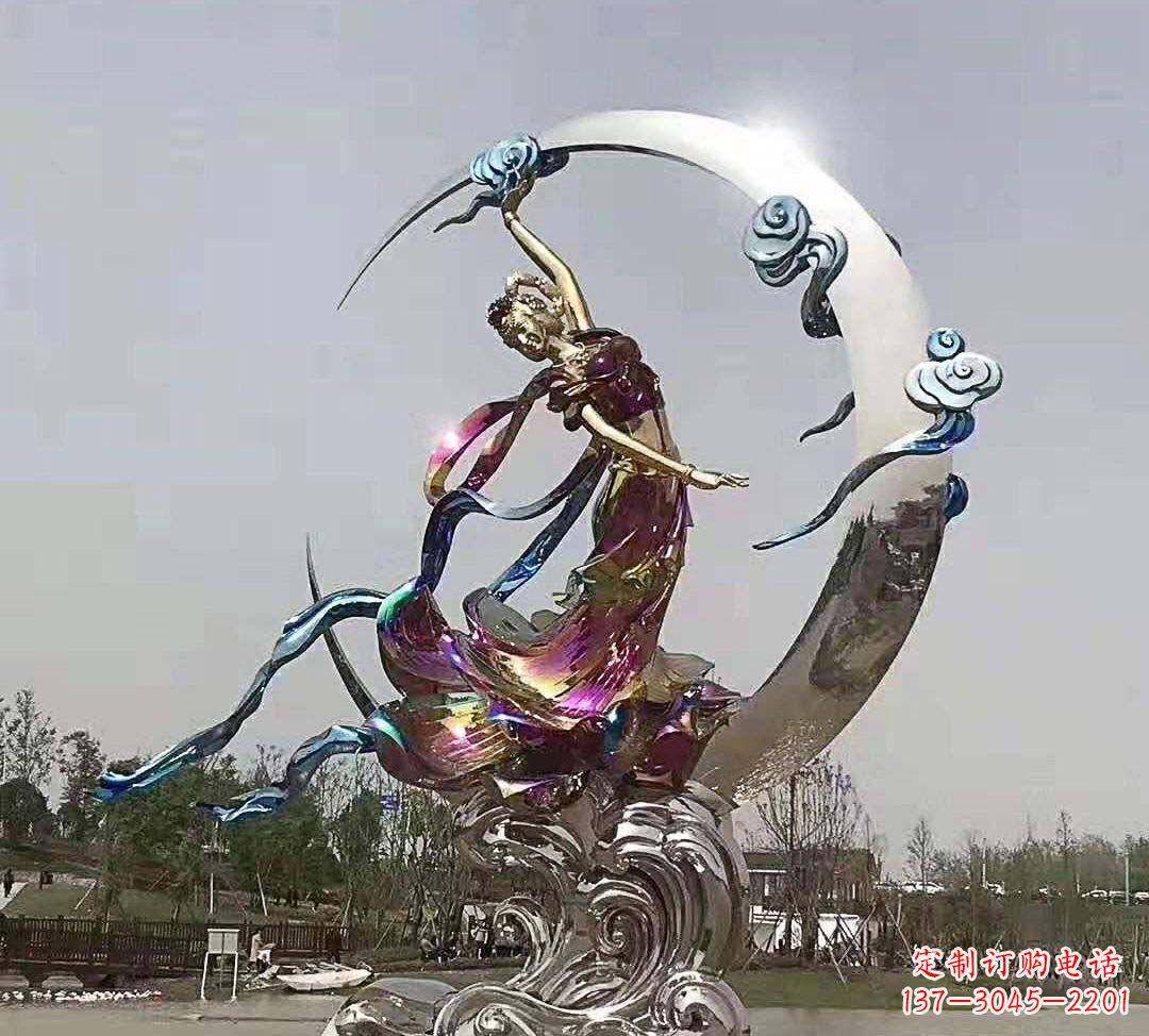 宁夏不锈钢嫦娥奔月雕塑