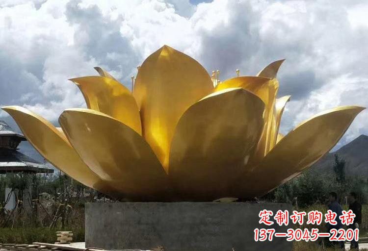 宁夏不锈钢莲花雕塑——精美绝伦