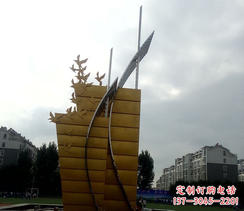 宁夏不锈钢城市帆船起航雕塑