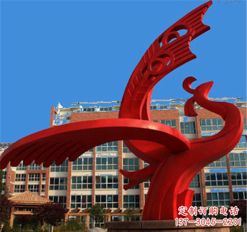 宁夏不锈钢凤凰雕塑——展示城市文化之美