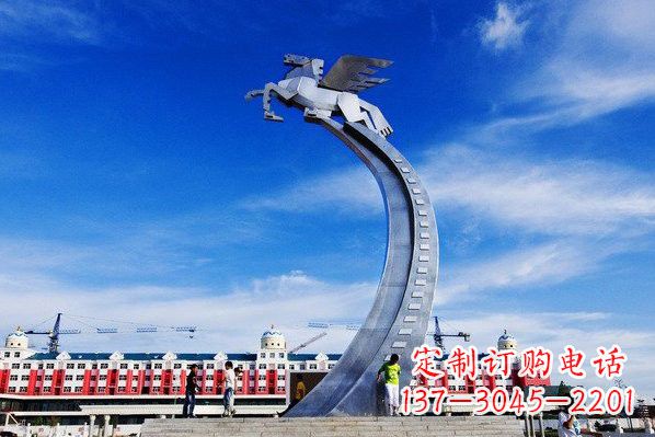 宁夏精美不锈钢飞马雕塑