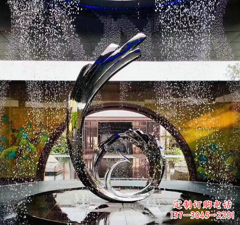 宁夏不锈钢城市景观喷泉雕塑