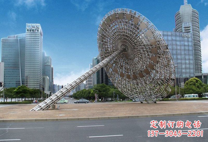 宁夏不锈钢城市日晷雕塑——缔造城市新景观