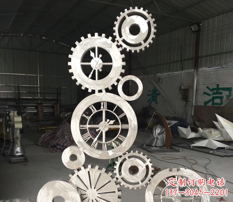 宁夏不锈钢齿轮雕塑艺术与科技的完美结合