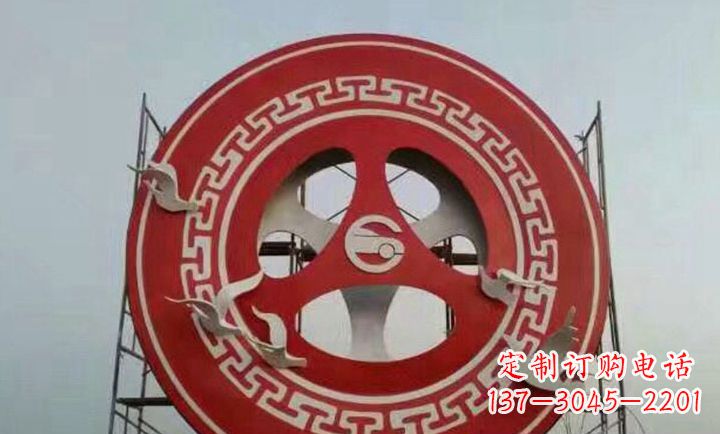 宁夏不锈钢齿轮雕塑象征着时代进步