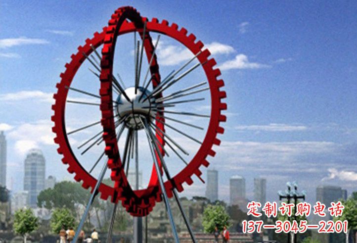 宁夏不锈钢摩天轮雕塑美丽的景观
