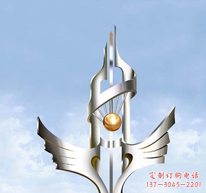 宁夏以不锈钢为材料的翅膀雕塑