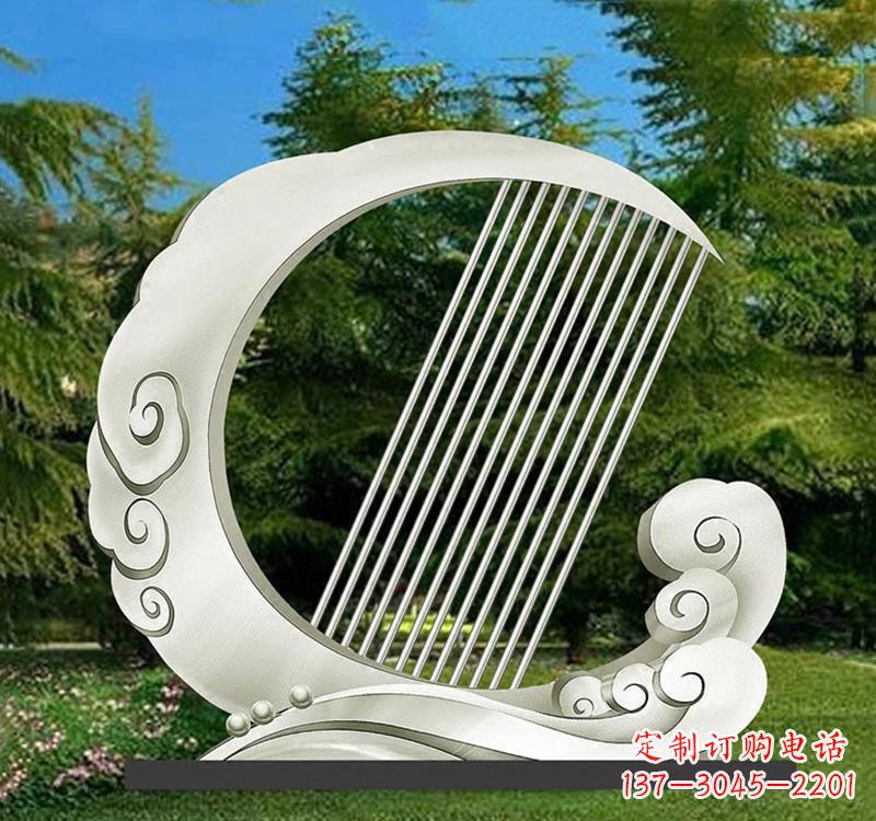 宁夏精美的不锈钢月亮雕塑