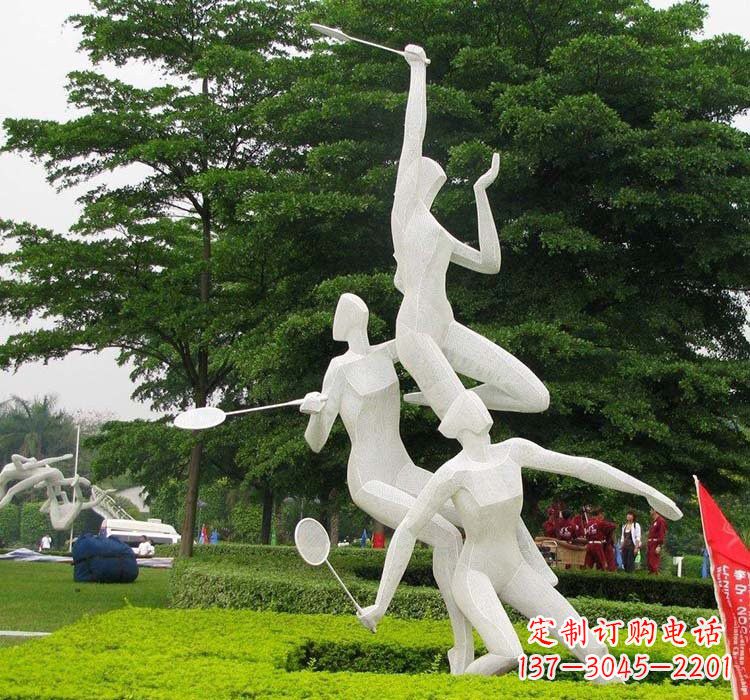 宁夏精美绝伦的不锈钢羽毛球雕塑