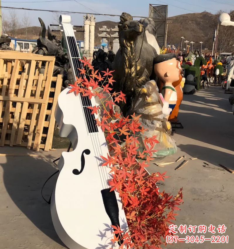 宁夏不锈钢大提琴雕塑—精致的艺术精品