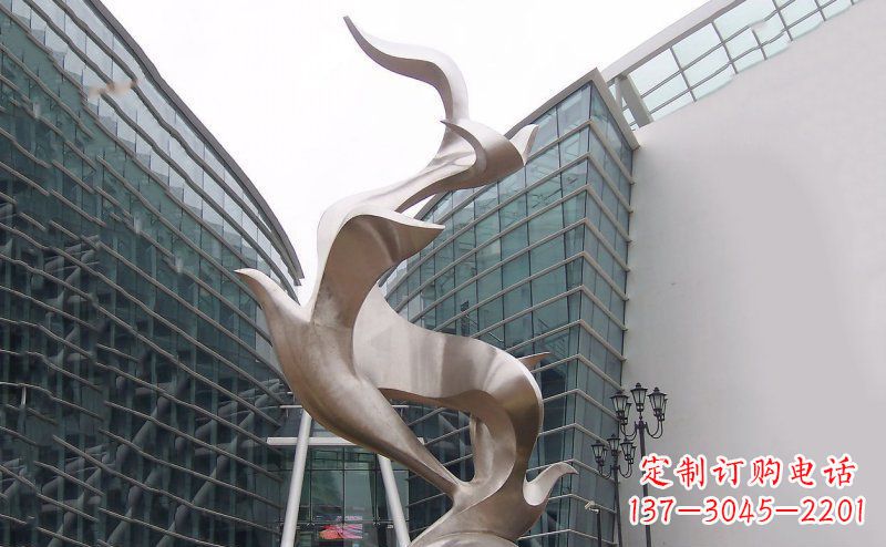 宁夏不锈钢大雁雕塑