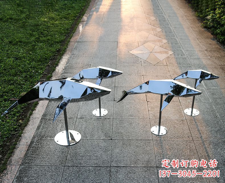 宁夏海豚雕塑不锈钢的艺术精灵