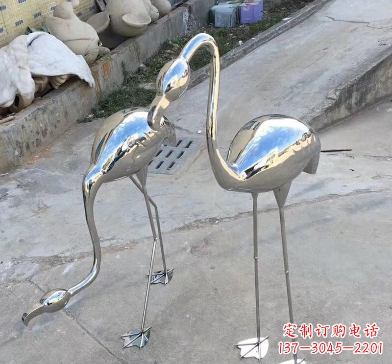 宁夏传统工艺不锈钢动物雕塑