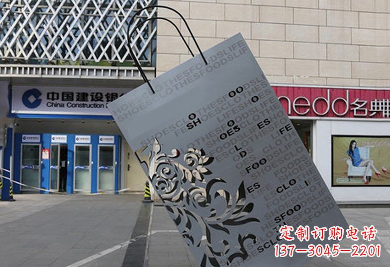 宁夏不锈钢购物袋雕塑——给人以美感的艺术品