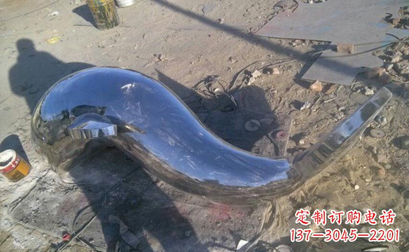 宁夏不锈钢海豚雕塑展示优雅美丽