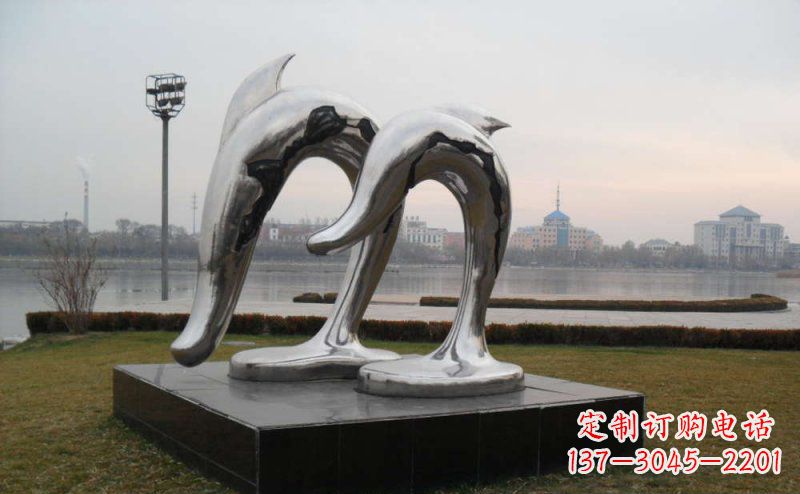 宁夏精致的不锈钢海豚雕塑