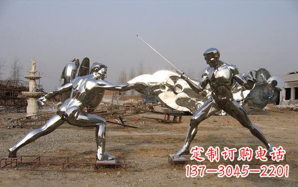 宁夏不锈钢雕刻的运动员雕塑