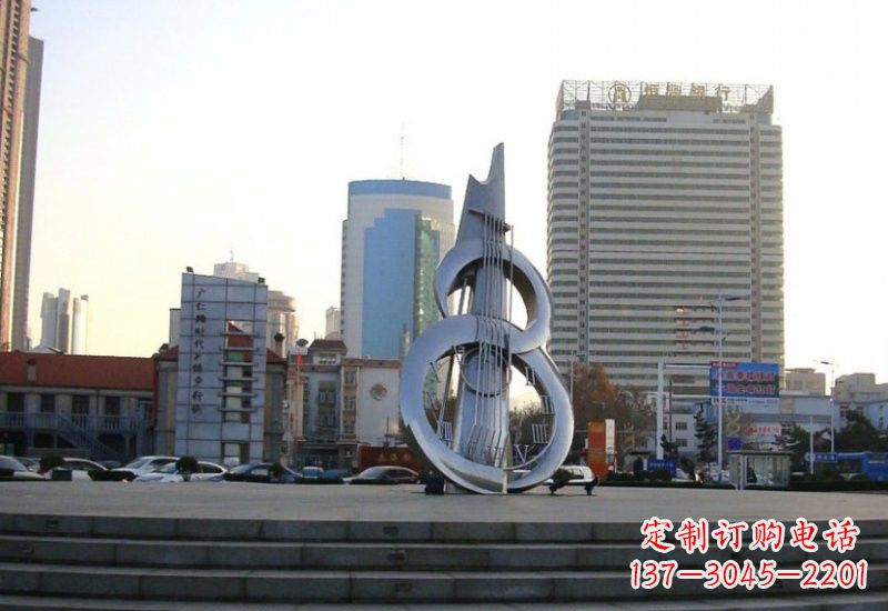 宁夏不锈钢吉他雕塑
