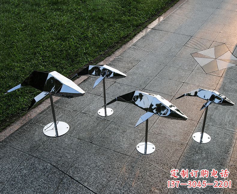 宁夏不锈钢海豚雕塑精致的海洋之美