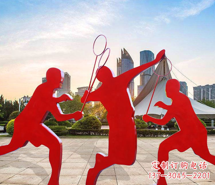 宁夏羽毛球雕塑以不锈钢为原料的精美艺术品