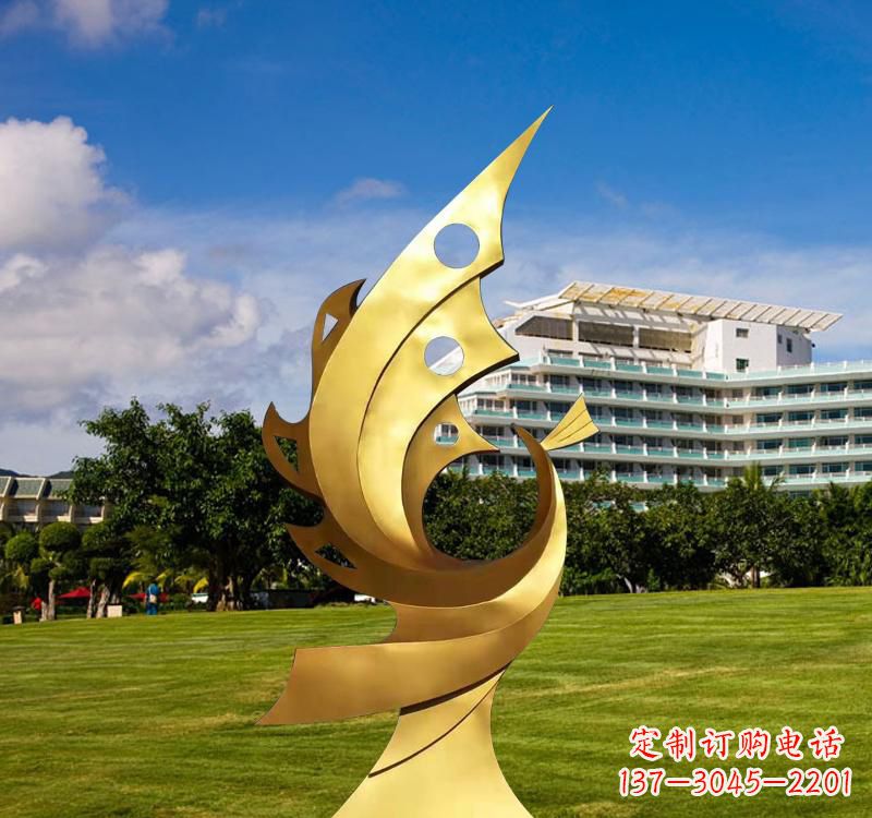 宁夏不锈钢凤凰雕塑精致而古典