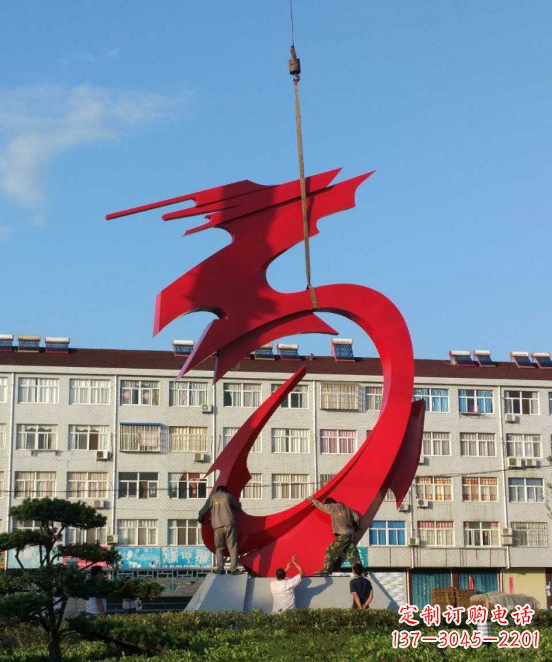 宁夏不锈钢龙雕塑展现龙城市景观之美