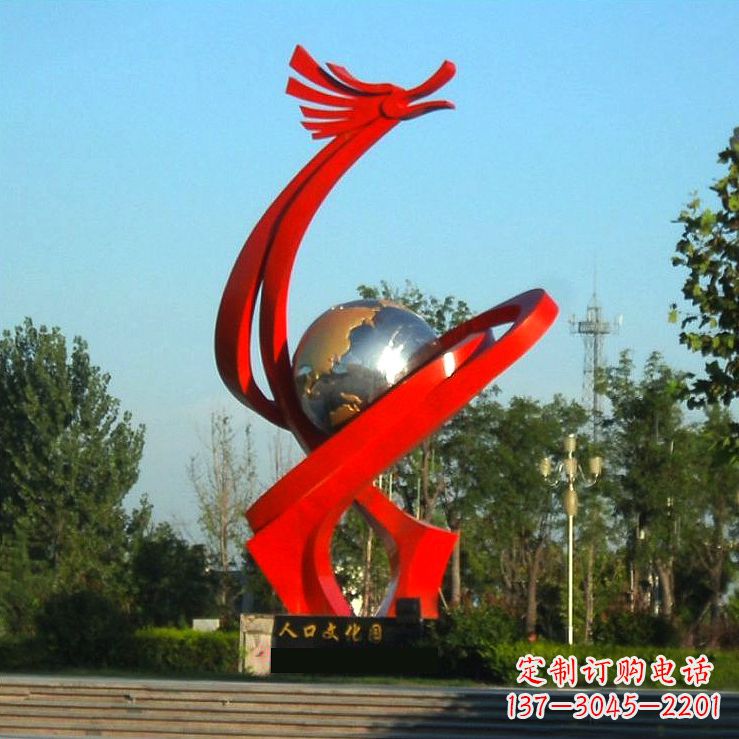 宁夏不锈钢创意龙形景观雕塑——点缀城市园林公园广场