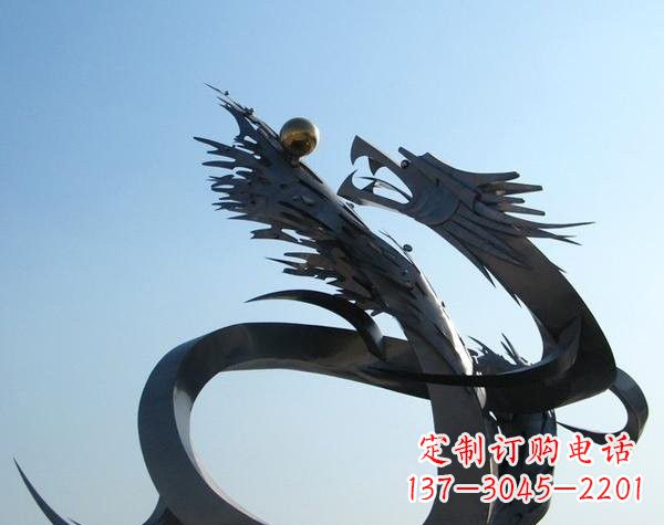 宁夏不锈钢龙雕塑精美雕刻,灵动灵气