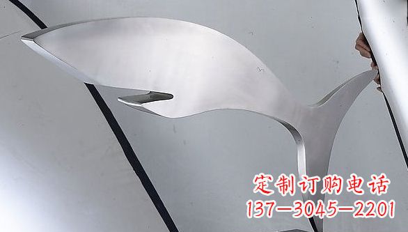 宁夏不锈钢鲨鱼雕塑艺术精品