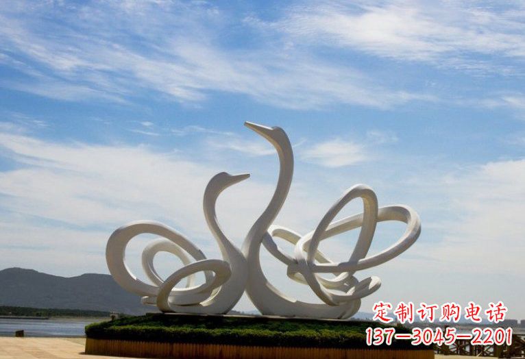 宁夏不锈钢制天鹅雕塑