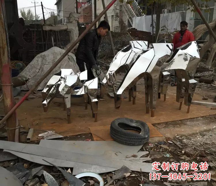 宁夏不锈钢动物雕塑精美外形,经久耐用