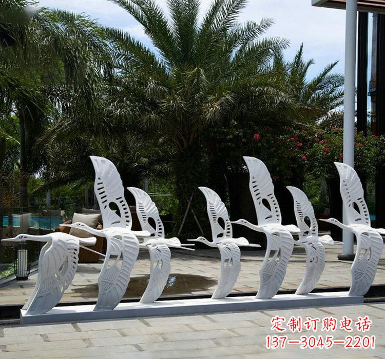宁夏不锈钢大雁雕塑传承万年美好