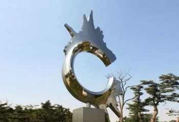 宁夏不锈钢抽象龙头雕塑