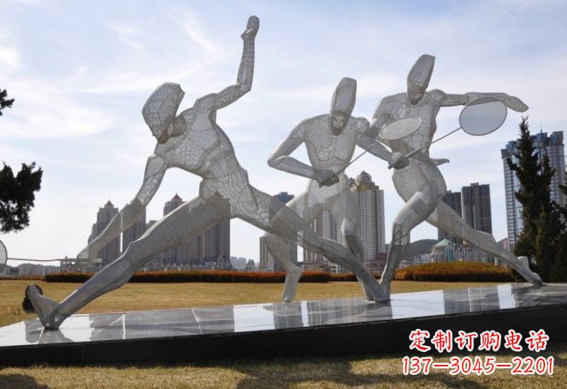 宁夏精致的不锈钢羽毛球雕塑