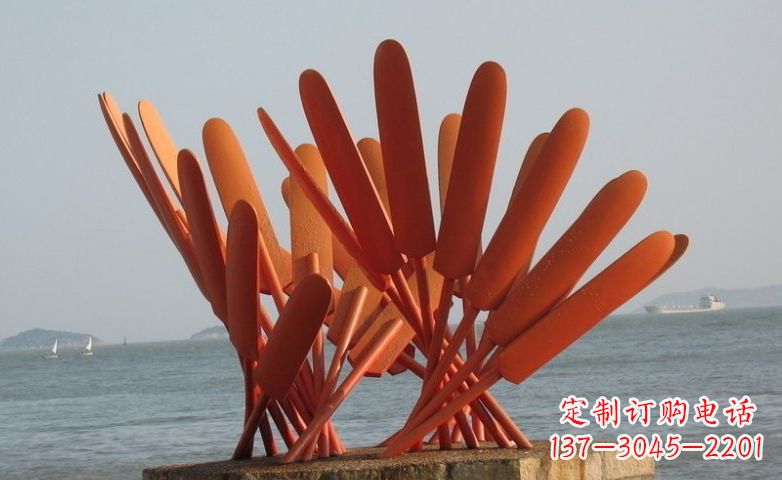 宁夏精美不锈钢船桨雕塑