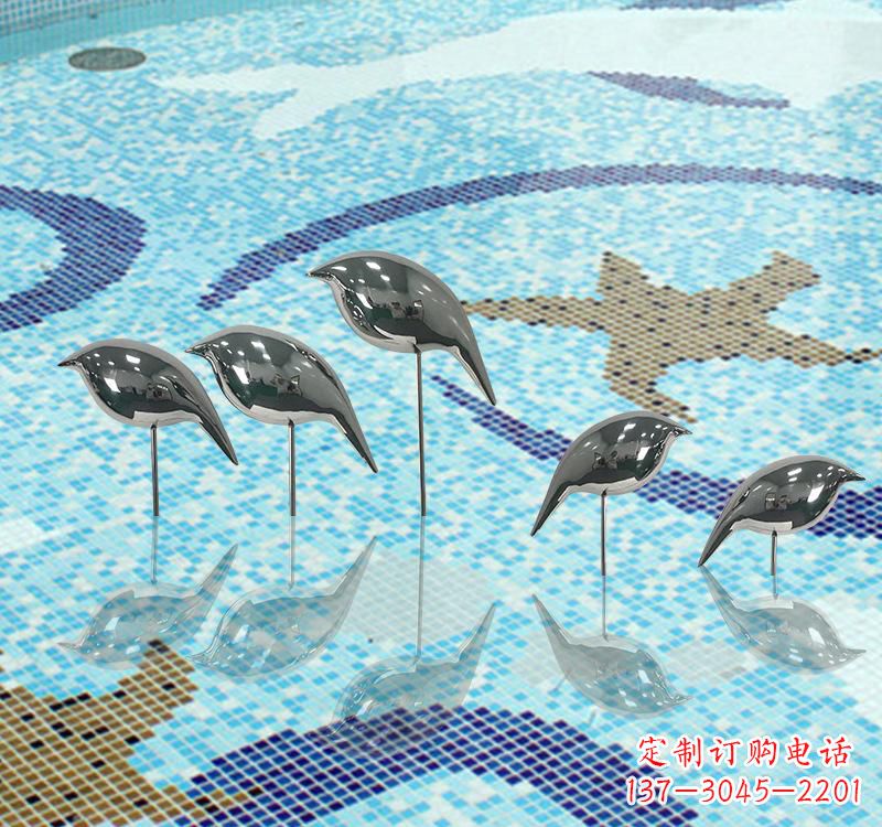宁夏不锈钢创意鸽子雕塑展现精致美感