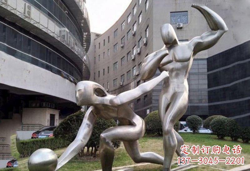 宁夏不锈钢打保龄球雕塑