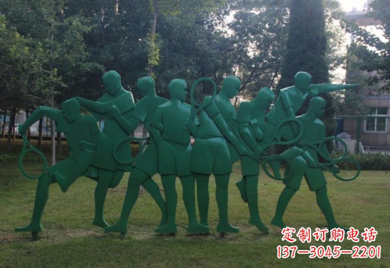 宁夏不锈钢羽毛球人物雕塑精美绝伦