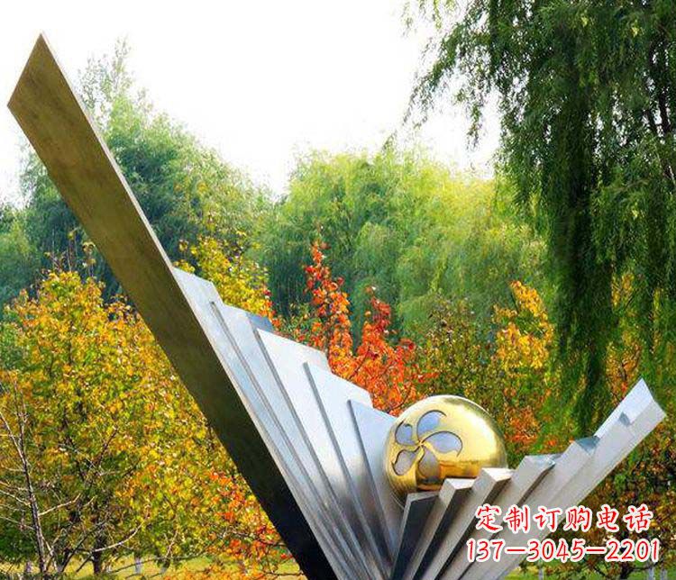 宁夏不锈钢大型翅膀景观雕塑