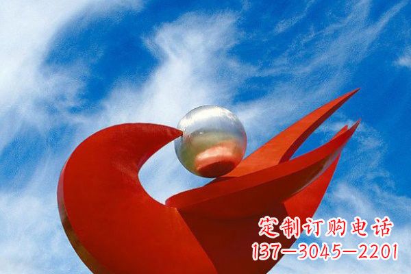 宁夏“和平鸽”用不锈钢大型雕塑抒发爱与和平