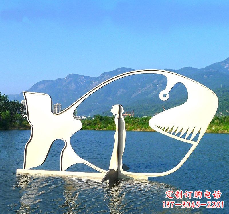 宁夏精美的不锈钢大型鲸鱼雕塑