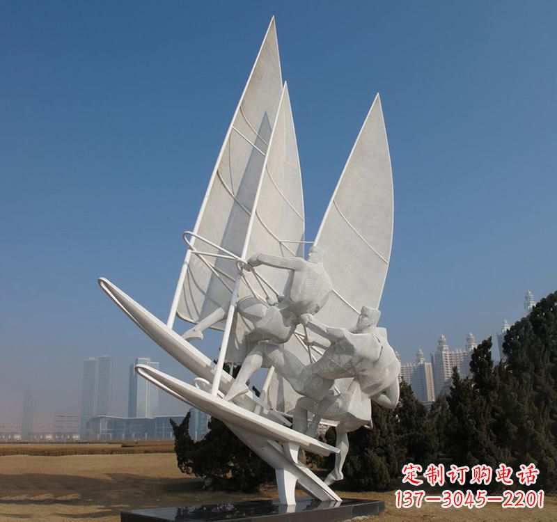 宁夏不锈钢大型帆船雕塑海洋精神的象征