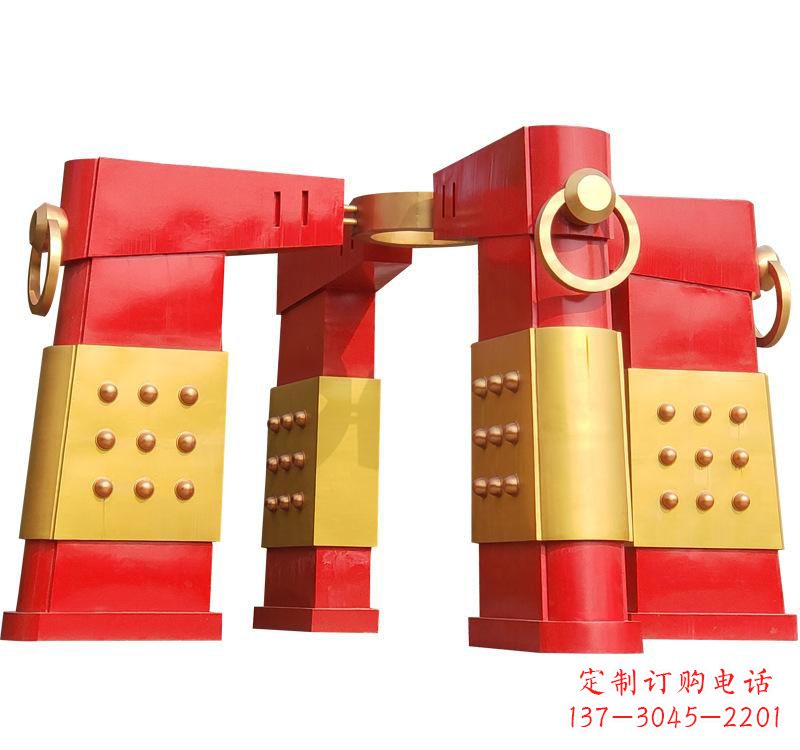 宁夏不锈钢大型拱门雕塑——传承文化精髓