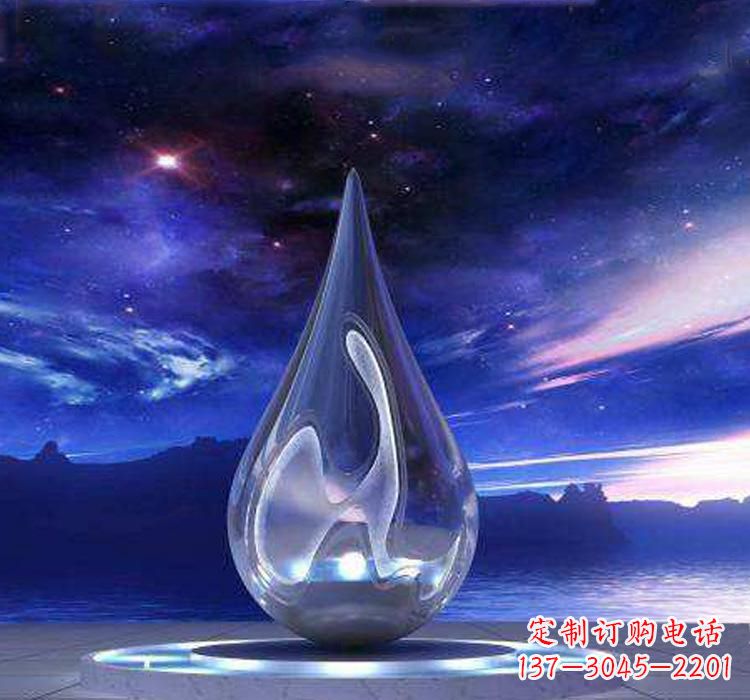 宁夏不锈钢大型水滴雕塑