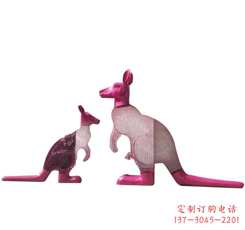 宁夏不锈钢袋鼠雕塑——传承澳大利亚文化