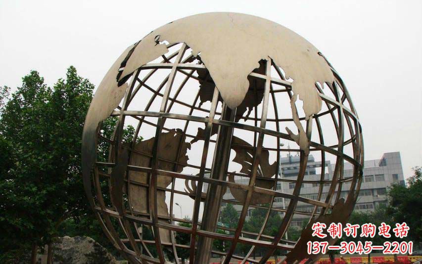 宁夏不锈钢地球景观雕塑