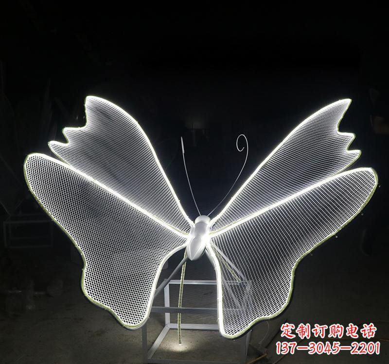 宁夏不锈钢灯饰蝴蝶雕塑