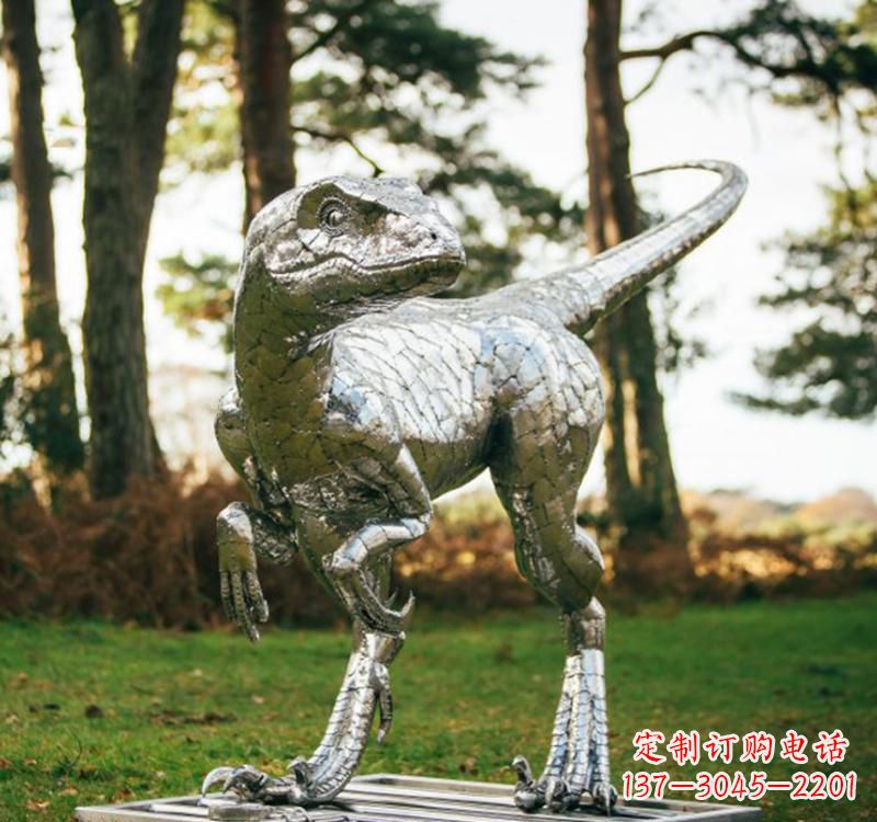 宁夏不锈钢动物恐龙雕塑