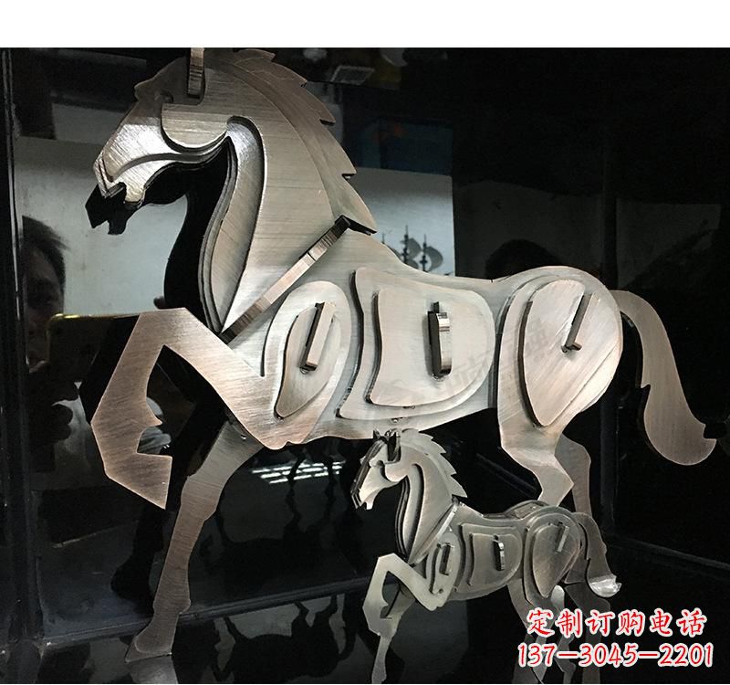 宁夏不锈钢动物马雕塑艺术精美动人